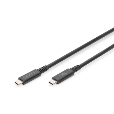 Image de Digitus Câble USB 3.2 Gen2 (USB 3.1 Gen2), Gen2x2, Gen1 3.0) C®, C® mâle 0.8 m noir fl