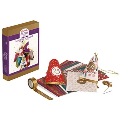 Image de Clairefontaine 97702C Kit Créatif Complet avec Fournitures Notice Inclus Calendrier de l&#039;Avent Décoration Noël DIY Loisirs Créatifs Adultes Bricolage, Création et Activités Manuelles