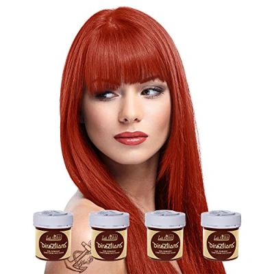 Image de La Riche Directions Colour Lot de 4 colorations pour cheveux Rouge flamme 88 ml