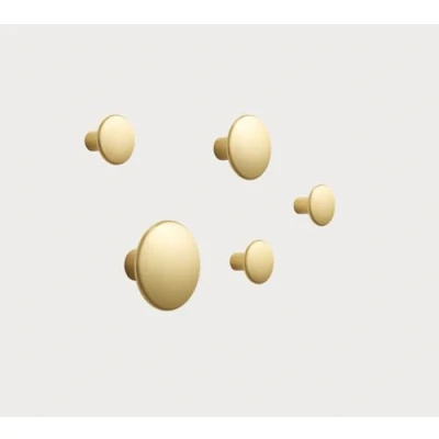 Image de Muuto Patère The Dots métal lot de 5 laiton