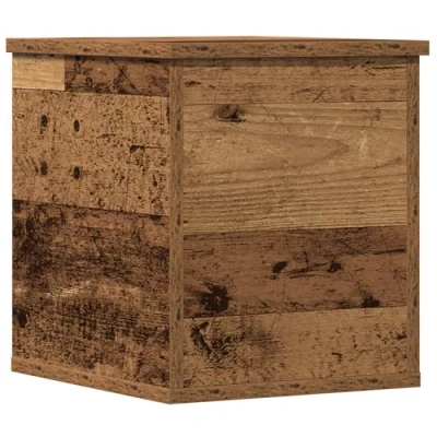 Image de Coffre de rangement vidaXL avec couvercle en bois ancien 30x35x35 cm reconstitué