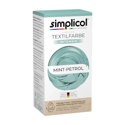 Image de Simplicol Teinture textile intensive, menthe pétrole 1027251, coloration facile en machine à laver, pack complet tout un, 1 paquet
