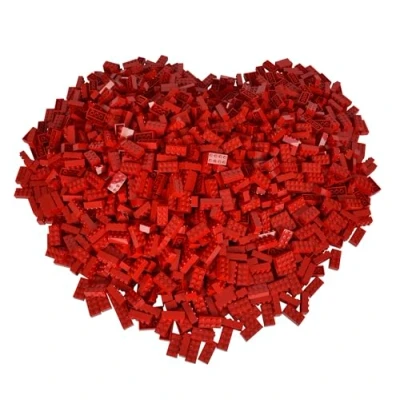 Image de Simba 104118922 Ensemble de Blocs Construction Blox 8 500 Pièces Rouge