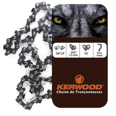 Image de Chaîne Kerwood pour tronçonneuse 3/8&quot; LP 1,3 mm 62 maillons