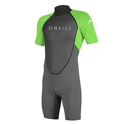 Image de O&#039;Neill Reactor 2 2mm Back Zip S/S Spring Combinaison de plongée pour Hommes, Graphique/Dayglo, S