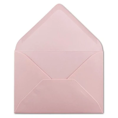 Image de Lot de 100 enveloppes Format C6 Rose 11,4 x 16,2 cm 120 g/m² Fermeture humide Sans fenêtre Pour invitations votre part Glüxx Agent