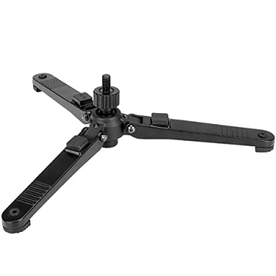 Image de Koolehaoda Mini Trépied, Support de Base Monopode Universel à 3 Pieds Unipod avec Vis 3/8&quot; pour Rotule Monopodes KM3