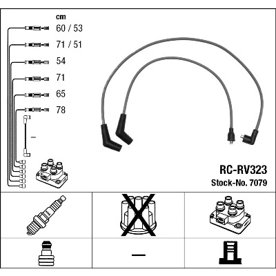 Image de NGK 7079 Jeu De Fils d&#039;Allumage 8 LAND ROVER: Defender SUV, Range Rover 2
