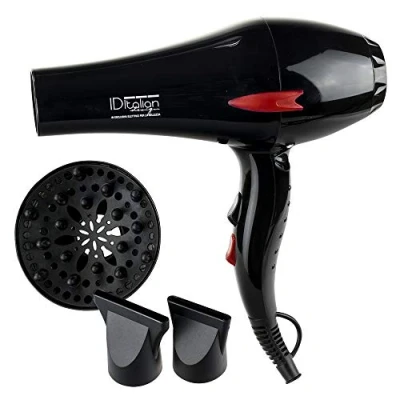Image de Italian Design Electrical Items GTI 2600 Dryer WITH Diffusor PLUS Hair Styling Tool, Taille: One Size, Black