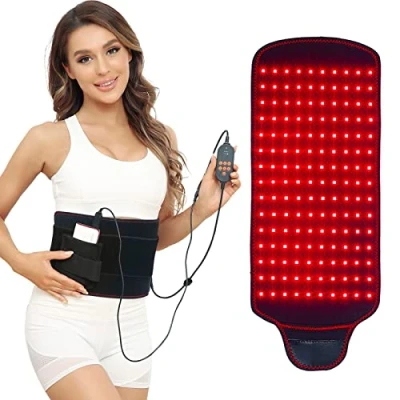 Image de JOBYNA Ceinture de Thérapie par la lumière Rouge et Infrarouge pour Douleur, 660nm 850nm Luminothérapie Lampe Infrarouge, LED Red Light Therapy le corps, dos, les épaules, Température Réglable
