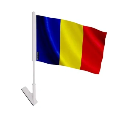 Image de Drapeau adhésif Multicolore Roumanie 14 x 21 cm 5 pièces Polyester résistant