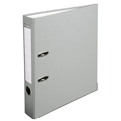 Image de Exacompta Réf. 915416B 1 Classeur à levier A4 Dos de 50 mm Mécanique Dimensions extérieures : 32 x 29 5 cm Format classer Coloris Gris