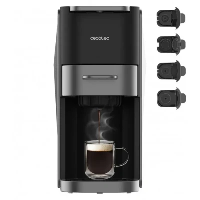 Image de Cecotec machines à café capsules FreeStyle Compact White. Cafetière espresso très compacte 4 en 1. Adaptée pour moulu, Dolce Gusto, Nespresso, ESE pod et Senseo.