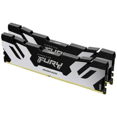 Image de Kingston Technology FURY 96 Go 6400 MT/s DDR5 CL32 DIMM (kit de 2) Renegade Argent XMP Neuf
