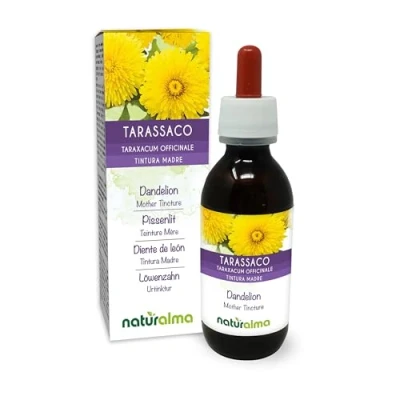 Image de Pissenlit (Taraxacum officinale) racines et feuilles Teinture Mère sans alcool Naturalma Extrait liquide gouttes 120 ml Complément alimentaire Végétalien ou végan