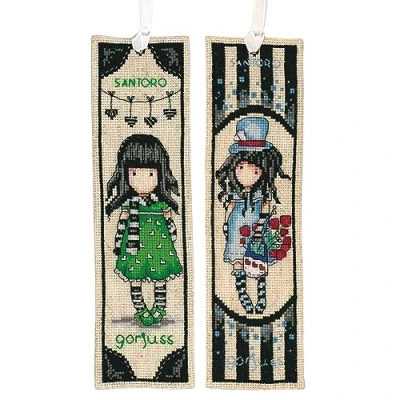 Image de Vervaco Kit Marque Page Gorjuss Lot de 2, Aspect Lin, ca. 6 x 20 cm, Set 2 Pièces