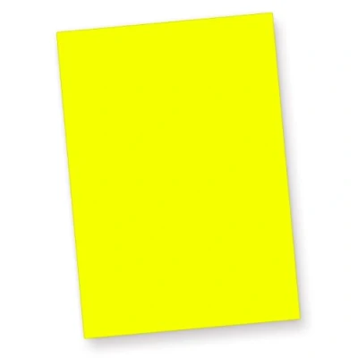 Image de Lot de 50 feuilles Papier à lettre fluo Jaune Format A4 80 g/m² lumineux Pour décoration fête