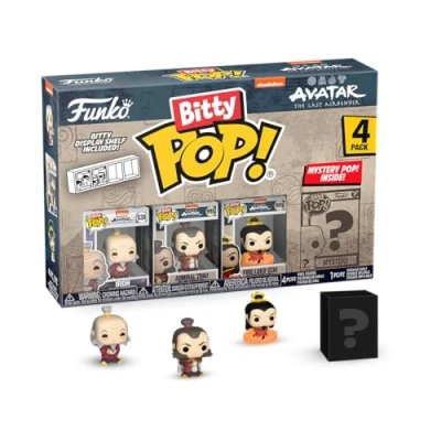 Image de Funko Bitty Pop! Avatar: TLA Iroh 4PK Iroh, Admiral Zhao, Firelord Ozai et Une Mini Figurine Mystère en Surprise 2.2 Cm The Last Airbender Le Dernier Maître de L&#039;air Fans