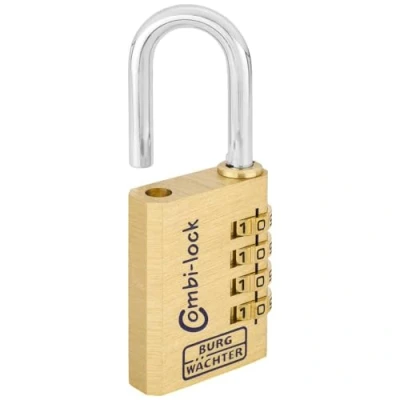 Image de BURG WÄCHTER, Cadenas à Combinaison Variable, Anse de 6,5 mm diamètre, 4 rouleaux numerotés, Combi 80 40 M SB