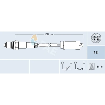 Image de FAE 77238 Sonde lambda BMW: 3 Coupe, Berline, 5 LAND ROVER: Range Rover