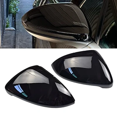 Image de 1 Paire Couverture De Rétroviseur Couvercles pour VW Golf 7 Mk7 Mk7.5 R GTI GTD (Noir brillant)