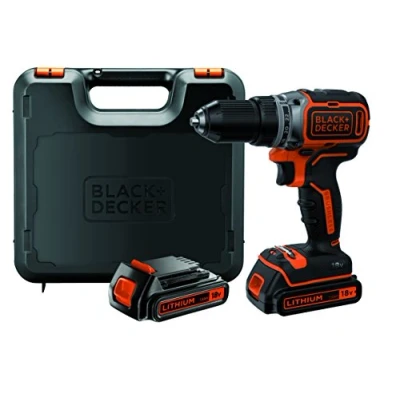 Image de Black &amp; Decker BL186KB QW Perceuse sans fil Brushless + 2 Batteries 1,5Ah 18V Lithium ion Chargeur Coffret de rangement Noir