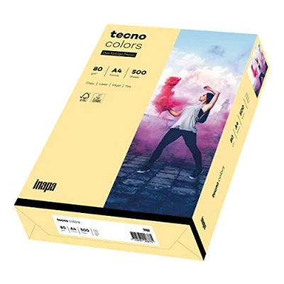Image de inapa Tecno Colors Lot de 500 feuilles papier coloré Chamois 80 g/m² Format A4