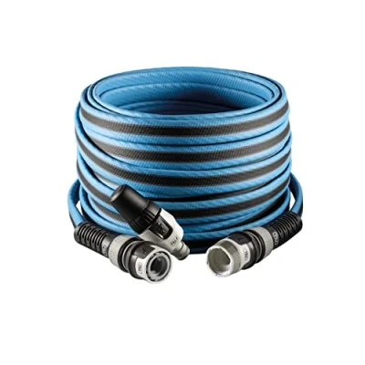 Image de FITT Force 20 m, Tuyau d&#039;arrosage pour Jardin, Léger, Résistant et Compact, Usage intensif, avec Lance, Couleur Bleu, 43% CO2e