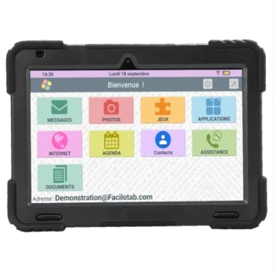 Image de FACILOTAB XXL WiFi 128 Go Android 13 Très Grand écran Coque renforcée Tablette simplifiée pour Seniors