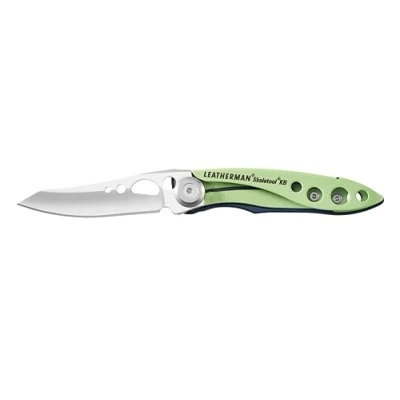 Image de Leatherman Skeletool KB Couteau de poche multi usages, léger et robuste, avec décapsuleur, acier inoxydable, Verdant