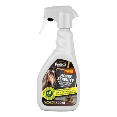 Image de Protecta® Répulsif Anti Mouches Cheval 500mL Formule Puissante Contre Plates, Mouches, Tiques et Taons Protection Longue Durée (3 Semaines) Application sur Le Pelage