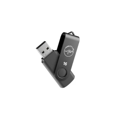 Image de Mobility Lab Clé USB 16GO Noir, 2.0, Finition métal, pour Windows et MacOS