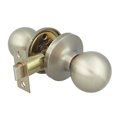 Image de Amig Bouton de porte intérieure Avec poignée d&#039;entrée 60/70 mm à bille des deux côtés Pour portes passage en bois 35 45 Argent Mat
