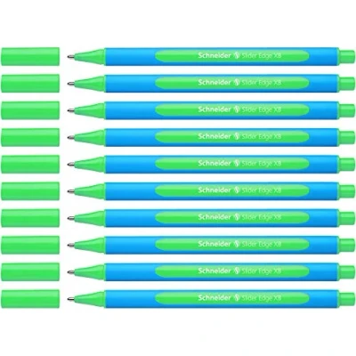 Image de Schneider Slider Edge Stylo avec technologie Viscoglide, XB, Encre Vert, 1 Unité