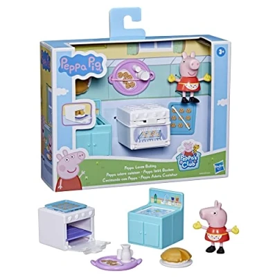 Image de Peppa Pig Peppa&#039;s Club Aime la pâtisserie, Jouet préscolaire thématique avec 1 Figurine et 5 Accessoires, pour Enfants à partir de 3 Ans, F4393, Multicolore