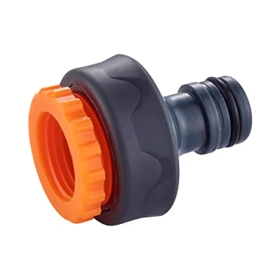 Image de GRIFEMA GE1101, Nez de Robinet, Connecteur robinet jardin, Raccord femelle 3/4 pouces 1/2 universel, facile à installer, Orange/Gris, [Exclusivité Amazon]