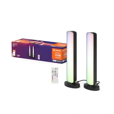 Image de LEDVANCE SMART+ WIFI LED Luminaire, petit, noir, 2x 2,5W, 480lm, lumière blanche et couleur réglable,dimmable,fonction bricolage rythme musical,longue durée de vie,contrôlable par app,2700 6500K