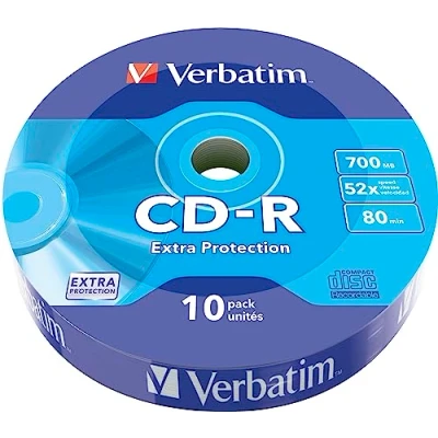 Image de CD R Verbatim Extra Prot Wrap 10 supports 700 Mo 80 min Vitesse 52x