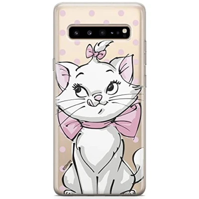 Image de ERT GROUP Coque de Protection pour Samsung S10 5G Motif Disney Marie 002 Parfaitement adaptée à la Forme du téléphone Portable en Partie Transparente