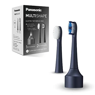 Image de Panasonic MULTISHAPE système modulaire de soins corps, cheveux et visage ER CTB1 : Tête dentaire/brosse à dents électrique avec brossette poils extra fins multifonction, Noir