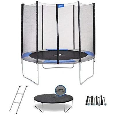 Image de Kangui Trampoline Rond Ø250cm avec Filet, échelle, bâche et kit d&#039;ancrage RALLI 250