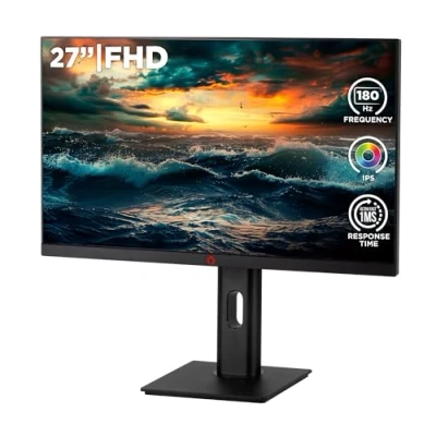 Image de Konix Écran gaming Zephyr 27&quot; PC, PS4, PS5, Switch, Xbox Résolution Full HD 1 080 px 180 Hz ms FreeSync HDMI 2.0 DisplayPort Dalle IPS