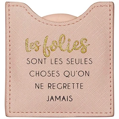 Image de Toga Draeger Miroir Les Folies sont Rond de Poche à Emmener Partout Idéal Cadeau Anniversaire, Toutes Occasions Dimensions 8,5 cm x 8 76005937 Small