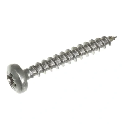 Image de SECCARO Lot de 250 vis à bois tête bombée 4 x 30 mm en acier inoxydable V2A VA A2 avec filetage complet, cruciforme/PZ