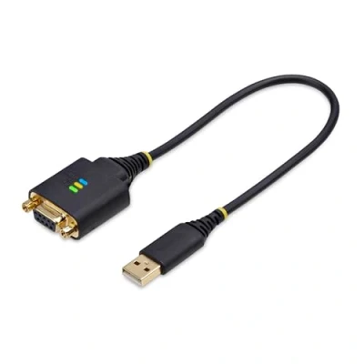 Image de StarTech.Com 1ft/30cm USB to Null Modem Serial Adapter Cable, FTDI, RS232 Câble / série (M) pour DB 9
