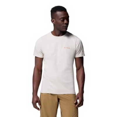 Image de Columbia Rapid RIDGE BACK Graphic TEE Tshirt imprimé, Homme, Taille: XS, Dark stone/button badge