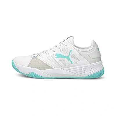 Image de PUMA Mixte Accelerate Turbo Nitro W+ Chaussure de Terrain intérieur, White Neon Citrus Nimbus Cloud Porcelain, 42 EU