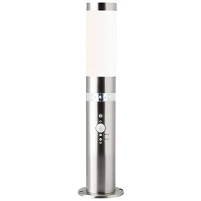 Image de BRILLIANT Lampe Bole d&#039;extérieur avec détecteur de mouvement en acier inoxydable 1 x A60, E27 Convient pour les lampes normales (non incluses) Indice Protection IP : 44
