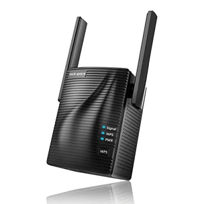 Image de Répéteur WiFi 1200 Mbps Dual Band (5 GHz et 2,4 GHz) avec Port Ethernet, Installation Instantanée Via Bouton WPS Étend la Couverture jusqu&#039;à 200 m²