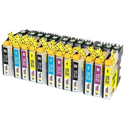 Image de TONER EXPERTE LC123 LC121 12 XL Cartouches d&#039;encre compatibles avec Brother DCP J4110DW MFC J4410DW J4510DW J4610DW J470DW J4710DW J6520DW J650DW J6920DW J870DW